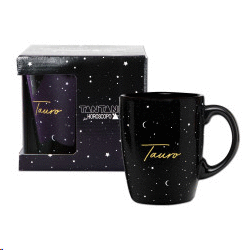 TAZA MUG HOROSCOPO NEGRO TAURO
