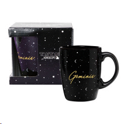 TAZA MUG HOROSCOPO NEGRO GEMINIS