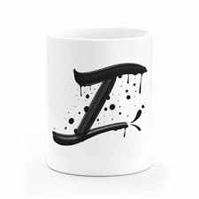 TAZA MONOGRAMA IV�N CA��A LETRA I