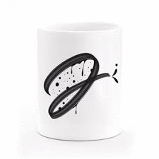 TAZA MONOGRAMA IV�N CA��A LETRA J