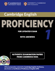 CAMBRIDGE ENGLISH PROFICIENCY 1 FOR UPDATED EXAM SELF-STUDY PACK (STUDENT'S BOOK