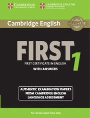 CAMBRIDGE ENGLISH: FIRST (FCE) 1 (2015 EXAM) STUDENT'S BOOK WITH