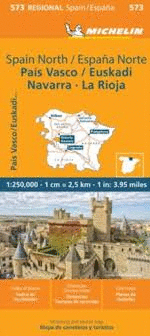 MAPA REGIONAL ESPA�A NORTE - PAIS VASCO, NAVARRA,