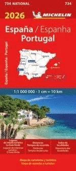 734 ESPA�A PORTUGAL 1:1000000 (MAPA MICHELIN)