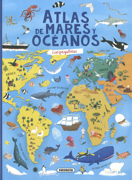 ATLAS DE MARES Y OCANOS CON PEGATINAS