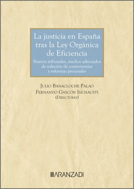 JUSTICIA EN ESPA�A TRAS LA LEY ORGANICA DE EFICIENCIA.