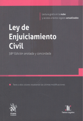 LEY DE ENJUICIAMIENTO CIVIL 38 EDICIN ANOTADA Y CONCORDADA
