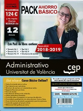 PACK AHORRO BASICO ADMINISTRATIVO UNIVERSITAT VALENCIA