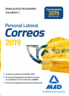 PERSONAL LABORAL DE CORREOS Y TELGRAFOS SIMULACROS DE EXMEN VOL 2