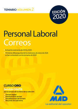 PERSONAL LABORAL DE CORREOS Y TELGRAFOS. TEMARIO VOLUMEN 2