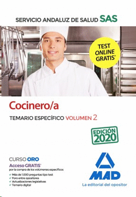 COCINERO/A DEL SERVICIO ANDALUZ DE SALUD. TEMARIO ESPECFICO  VOLUMEN 2