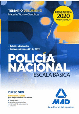 TEMARIO POLICIA NACIONAL VOLUMEN 3