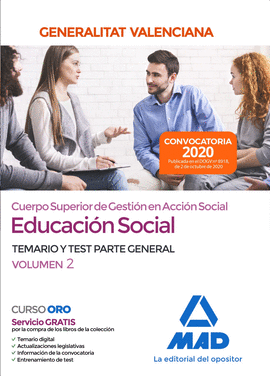 EDUCACI�N SOCIAL TEMARIO Y TEST VOL 2 PARTE GENERAL