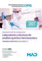 AYUDANTES DE INVESTIGACI�N ESPECIALIDAD DE LABORATORIO T�CNICAS DE AN�LISIS QU�MICO Y FARMAC�UTICO