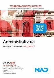 ADMINISTRATIVO/A DE CORPORACIONES LOCALES TEMARIO VOL 1