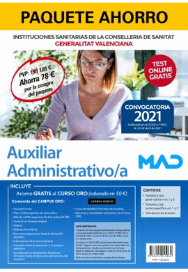 PAQUETE AHORRO AUXILIAR ADMINISTRATIVO INSTITUCIONES SANITARIAS GENERALITAT VALE