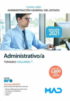 ADMINISTRATIVO/A ADMINISTRACI�N GENERAL DEL ESTADO TURNO LIBRE TEMARIO VOL 11