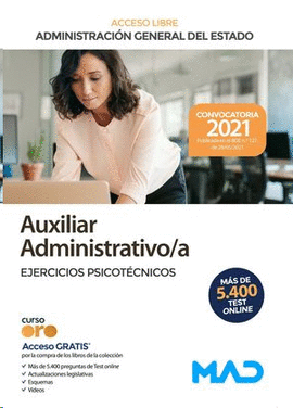 AUXILIAR ADMINISTRATIVO/A EJERCICIOS PSICOT�CNICOS ACCESSO LIBRE