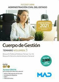 CUERPO DE GESTI�N DE LA ADMINISTRACI�N CIVOL TEMARIO VOL 3 ACCESO LIBRE