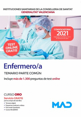 ENFERMERO/A INSTITUCIONES SANITARIAS TEMARIO PARTE COMN CONSELLERA DE SANIDAD