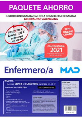PAQUETE AHORRO + TEST PAPEL ENFERMERO/A INSTITUCIONES SANITARIAS CONSELLERIA SANITAT COMUNITAT VALENCIANA