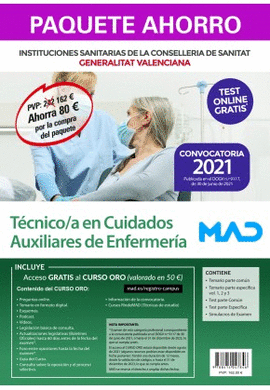 PAQUETE AHORRO + TEST PAPEL TCNICO/A EN CUIDADOS AUXILIARES DE ENFERMERA