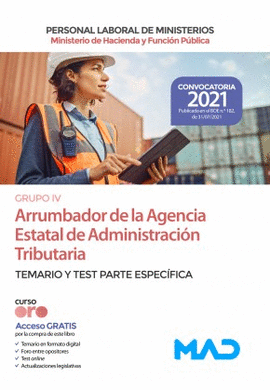ARRUMBADOR (GRUPO PROFESIONAL IV) TEMARIO Y TEST PARTE ESPECFICA AGENCIA ESTATAL DE ADMINISTRACIN TRIBUTARIA