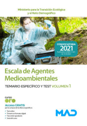 ESCALA DE AGENTES MEDIOAMBIENTALES TEMARIO ESPEC�FICO VOL 1 Y TEST