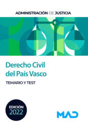 DERECHO CIVIL DEL PAÍS VASCO PARA OPOSICIONES JUSTICIA TEMARIO Y TEST