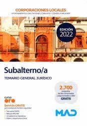 SUBALTERNO/A DE CORPORACIONES LOCALES TEMARIO GENERAL JUR�DICO