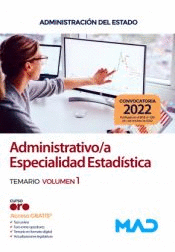 ADMINISTRATIVO/A ESPECIALIDAD ESTAD�STICA TEMARIO VOL 1