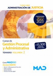 CUERPO DE GESTI�N PROCESAL Y ADMINISTRATIVA (TURNO LIBRE) TEMARIO VOL 2 ADMINISTRACI�N DE JUSTICIA