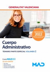 CUERPO ADMINISTRATIVO TEMARIO PARTE ESPECIAL VOL 2 GENERALITAT VALENCIANA