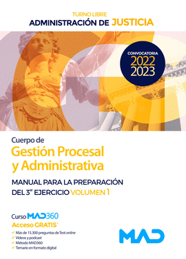 CUERPO DE GESTIN PROCESAL Y ADMINISTRATIVA TURNO LIBRE MANUAL PARA LA PREPARACIN DEL 3 EJERCICIO