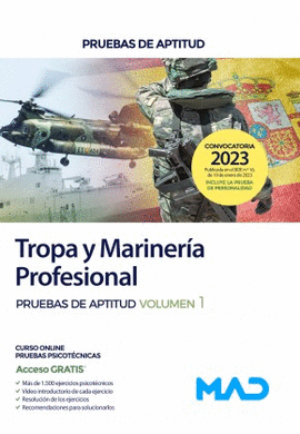 ACCESO A TROPA Y MARINER�A PROFESIONAL PRUEBAS DE APTITUD VOL 1
