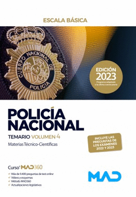 POLIC�A NACIONAL ESCALA B�SICA TEMARIO VOL 4