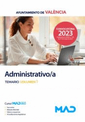 ADMINISTRATIVO/A TEMARIO VOL 1 AYUNTAMIENTO DE VALENCIA