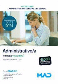 ADMINISTRATIVO/A (ACCESO LIBRE) TEMARIO VOL 1 BLOQUES I Y II