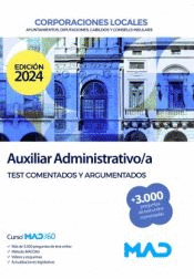 AUXILIAR ADMINISTRATIVO/A DE CORPORACIONES LOCALES TEST COMENTADOS Y ARGUMENTADOS