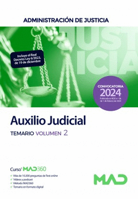 CUERPO DE AUXILIO JUDICIAL ADMINISTRACI�N DE JUSTICIA TEMARIO VOL 2