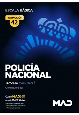 POLIC�A NACIONAL ESCALA B�SICA TEMARIO VOL 1
