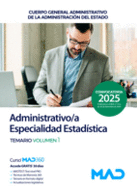ADMINISTRATIVO/A ESPECIALIDAD ESTAD�STICA TEMARIO VOL 1