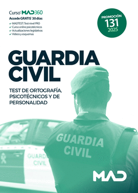 GUARDIA CIVIL PROMOCION 131 TEST DE ORTOGRAFIA PSICOTCNICOS Y DE PERSONALIDAD