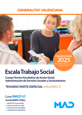 ESCALA TRABAJO SOCIAL TEMARIO PARTE ESPECIAL VOL 2