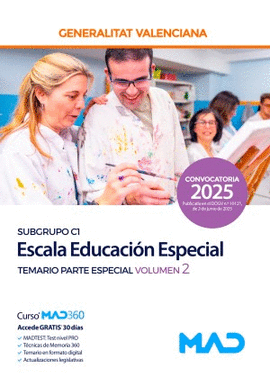 ESCALA EDUCACI�N ESPECIAL (SUBGRUPO C1) TEMARIO PARTE ESPECIAL VOL 2