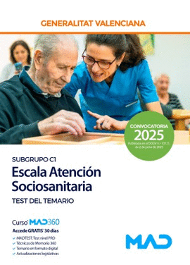ESCALA ATENCI�N SOCIOSANITARIA (SUBGRUPO C1) TEST DEL TEMARIO