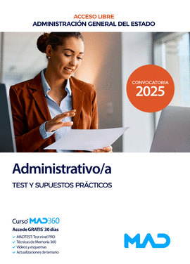 ADMINISTRATIVO/A TEST Y SUPUESTOS PR�CTICOS (ACCESO LIBRE)