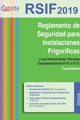 RSIF 2019 REGLAMENTO DE SEGURIDAD PARA INSTALACIONES FRIGORFICAS