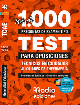 MS DE 1000 PREGUNTAS DE EXAMEN TIPO TEST PARA OPOSICIONES AUXILIAR DE ENFERMERA