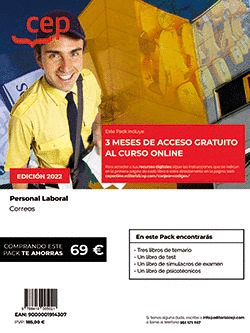 PACK LIBROS Y CURSO ONLINE 3 MESES PERSONAL LABORAL CORREOS